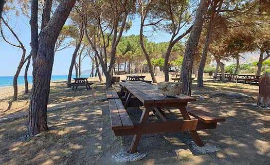 Место для пикника на пляже Моралис
