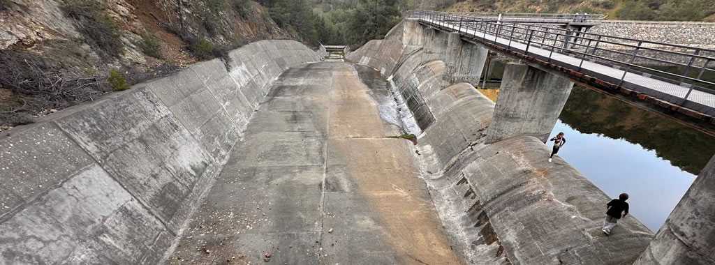 Overflow at Pomos Dam