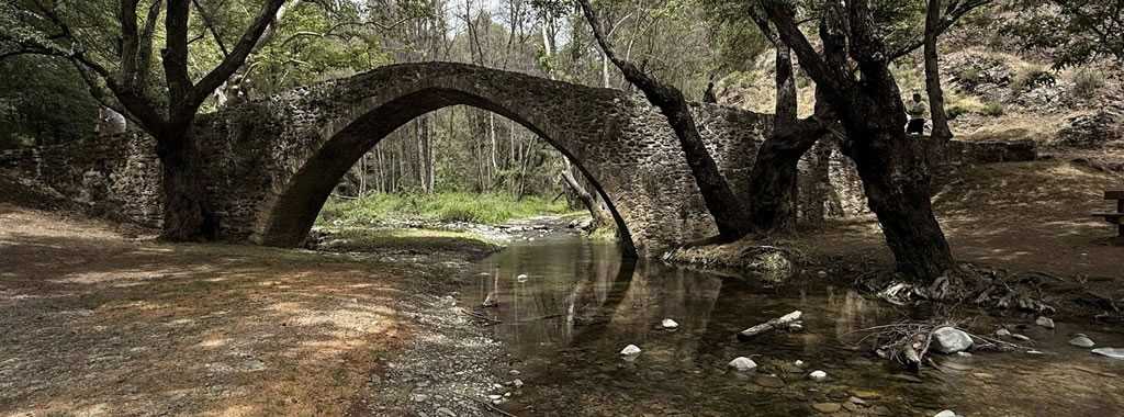Tzelefos Bridge in the Paphos Forest over the Diarizos River