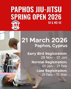 Турнир по джиу-джитсу Paphos Jiu-Jitsu Spring Open 2026 в Пафосе