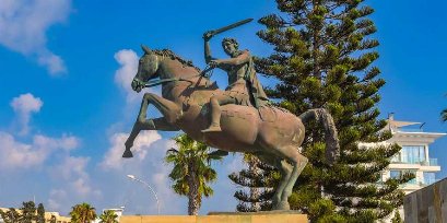 Alexander the Great statue in Paphos